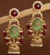 Rangoli Gold Jhumki Earrings